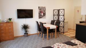 TV a/nebo společenská místnost v ubytování ÁRPÁD Apartman