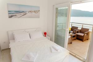 Säng eller sängar i ett rum på Villa del mare
