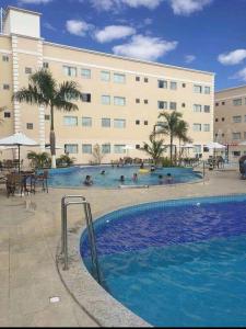 Bazén v ubytování Encontro das Aguas nebo v jeho okolí