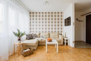 Χώρος καθιστικού στο Apartament 26 z widokiem na jezioro - Olsztyn, Kortowo