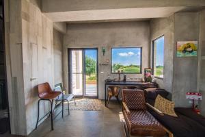 Χώρος καθιστικού στο Mahalo B&B II
