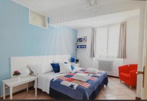 Postel nebo postele na pokoji v ubytování IL SOLE, grande appartamento in collina