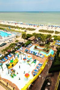 an aerial view of a water park at the beach at Sea Crest Oceanfront Resort in Myrtle Beach