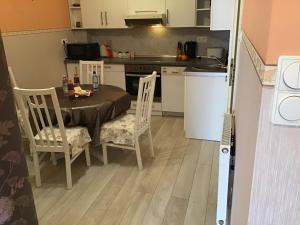 A kitchen or kitchenette at Family Wellness Apartman