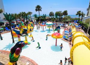 a water park with a bunch of people playing in it at Sea Crest Oceanfront Resort in Myrtle Beach