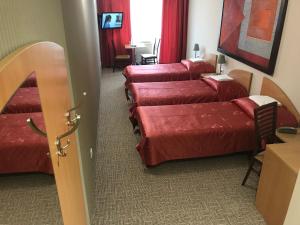 Katil atau katil-katil dalam bilik di Hotel Dunajec