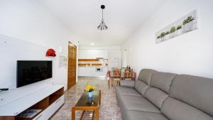 ein Wohnzimmer mit Couch und Fernseher in der Unterkunft Armonía Beach 15 in Arinaga
