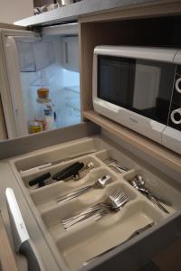 Eldhús eða eldhúskrókur á ALPieve Albergo Pieve