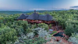 an overhead view of a house in the forest at Sekala Private Game Lodge in Welgevonden Game Reserve