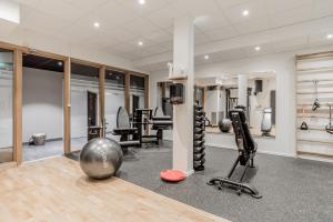 Fitness centrum a/nebo fitness zařízení v ubytování Blommenhof Hotel