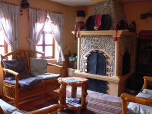 Istumisnurk majutusasutuses Hostal Curiñan