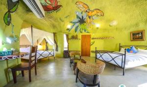 Giường trong phòng chung tại Kenting Ha-Bi Star Fort