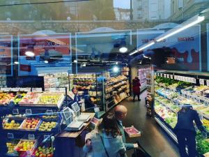 a group of people in a grocery store aisle at Home for 2 few steps from center of Monte Carlo in Beausoleil