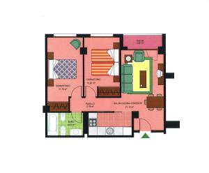 The floor plan of Jardín del Sella