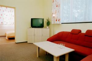 TV a/nebo společenská místnost v ubytování Villa Kunterbunt Willa Śmiesznotka