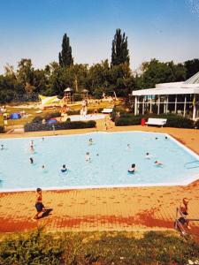 un gruppo di persone che nuotano in una piscina di Bergblüte a Bad Harzburg