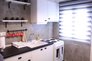 Kuchyňa alebo kuchynka v ubytovaní Unique Skyview Apartment-Downtown