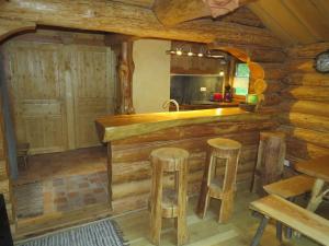 Kuchyň nebo kuchyňský kout v ubytování La cabane de Hans