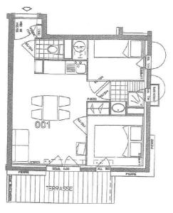 2 Alpes - Appartement Ski aux piedsの見取り図または間取り図