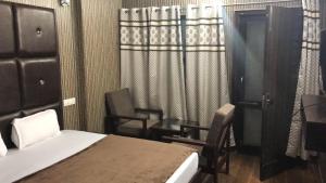 Hotel temple view inn客房内的一张或多张床位