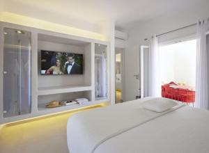 Posteľ alebo postele v izbe v ubytovaní Art Hotel Santorini