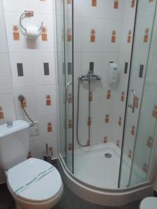 Koupelna v ubytování Hotel Tranzzit