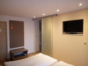 TV a/nebo společenská místnost v ubytování Hotel Am Obermarkt
