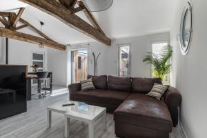 Χώρος καθιστικού στο Gîte de la Daudière La Grange