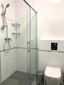 Kúpeľňa v ubytovaní Apartamenty Zajezdnia MTP + 15 fotografií