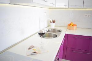 Kuchyň nebo kuchyňský kout v ubytování Apartments Milas