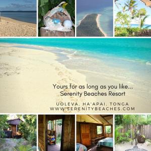 a collage of pictures of the beach and the ocean at Serenity Beaches Resort in Uoleva Island