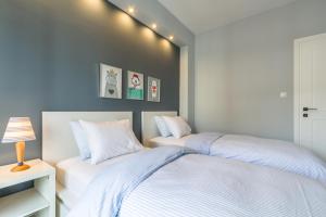 Posteľ alebo postele v izbe v ubytovaní Nordic Design 5star Apartment