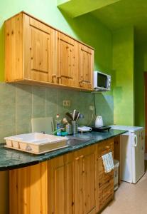 مطبخ أو مطبخ صغير في Lima Hostel Győr