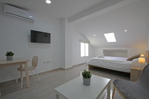 Posteľ alebo postele v izbe v ubytovaní Esparteros 6, Estudios