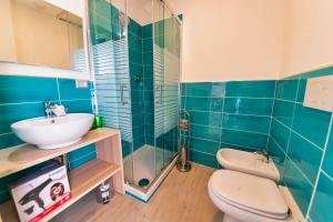 Koupelna v ubytování Hotel Balilla