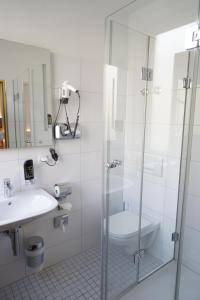 Koupelna v ubytování Hotel Edel Weiss