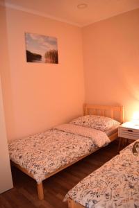 Posteľ alebo postele v izbe v ubytovaní Vadszőlő Apartman