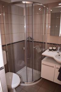 Kúpeľňa v ubytovaní Vadszőlő Apartman