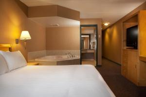 Voodi või voodid majutusasutuse Ramada Plaza by Wyndham Prince George toas