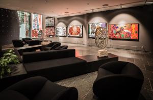 Ein Sitzbereich in der Unterkunft Penck Hotel Dresden