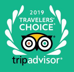 a travelers choice trip advisor logo at Yangshuo Village Inn in Yangshuo