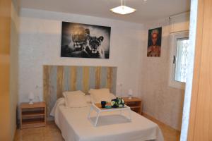 Postel nebo postele na pokoji v ubytování Salou apartamento cerca de playa y zona turística