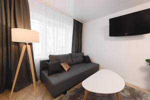 Televízia a/alebo spoločenská miestnosť v ubytovaní M&M apartment