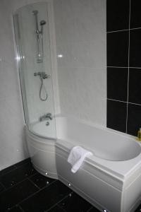 A bathroom at High Dalby House 