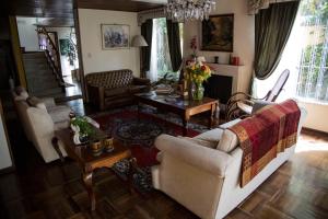 Istumisnurk majutusasutuses Hostal Bogotá Real