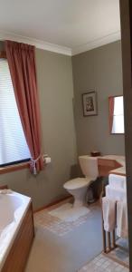 ein Badezimmer mit einer Badewanne, einem WC und einem Waschbecken in der Unterkunft TWYNHAM at Kinloch in Kinloch