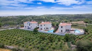 an aerial view of a house on a hill at VILLA VAGGELIS in Paphos
