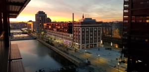 uma vista de uma cidade com um rio e edifícios em Médicis Home Strasbourg em Estrasburgo