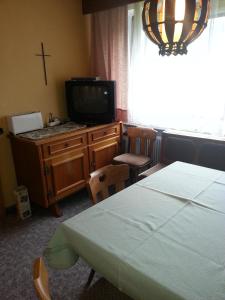 TV a/nebo společenská místnost v ubytování Haus Karwendelblick