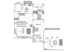 The floor plan of Villa La Quiete